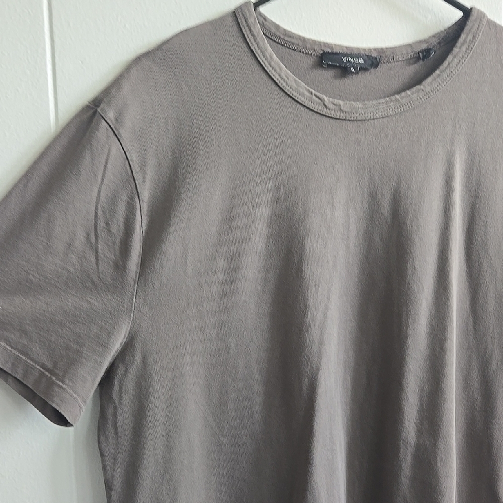 Vince Garment Dye Short Sleeve T-Shirt, Dark Olive - Picture 6 of 10
